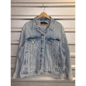 Calvin Klein Jeans Light Wash Denim Jacket Large